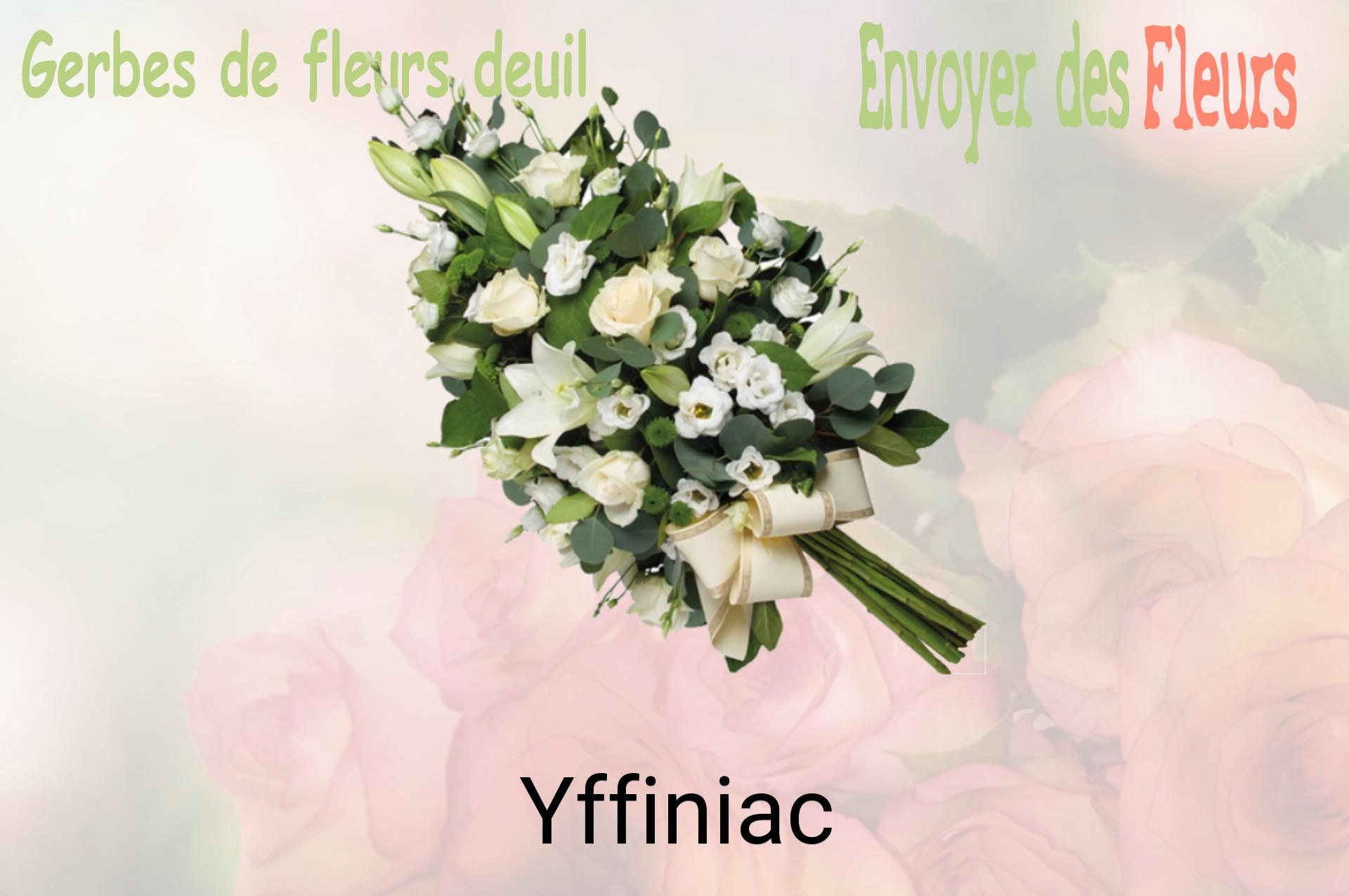 Gerbe de fleurs de deuil livrée à Yffiniac